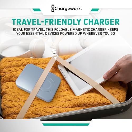 Effortless Charging: 3-in-1 Foldable Wireless Charger Station in Blush Pink – 15 W Fast Charging for i Phone, Samsung, Smartwatches & Headphones – Compact, Portable Design with Magnetic Alignment for Ultimate Convenience and Safety