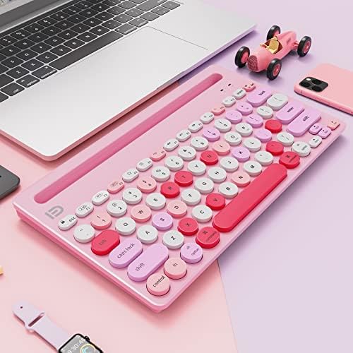 Elevate Your Typing Game with the HUO JI Wireless Multi-Device Keyboard – Effortlessly Connect to i Pad, PC, Tablet, and More! Dual-Mode Bluetooth & 2.4 G Functionality for Seamless Switching, Ergonomic Design, and Stylish Green Finish – Perfect for i OS, Android, and Windows Users!