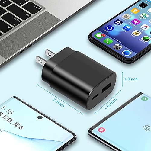 Dual Port 25 W Super Fast Type-C Wall Charger for Samsung Galaxy & i Phone – Rapid Power Delivery with Enhanced Safety Features, Compact Design for On-the-Go Charging, Compatible with S22/S21/Note20/i Phone 13/13 Pro Max