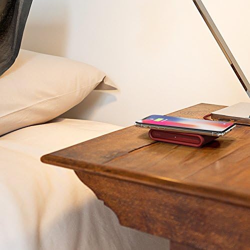 Sleek Ruby i Ottie i ON Qi-Certified Fast Wireless Charging Pad – 7.5 W for i Phone XS Max & 10 W for Samsung Galaxy S10 E, S9 – Compact Charger with USB-C Cable & AC Adapter – Effortless Power Solution for Modern Devices