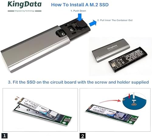 Ultra-Fast M.2 NVMe Enclosure – Tool-Free USB 3.1 Adapter for 2230/2242/2260/2280 SSDs, Up to 10 Gbps Transfer Speed with USB C to A Cable – Perfect for Windows, Mac, and Linux Users, Compact & Portable Design for Enhanced Data Management