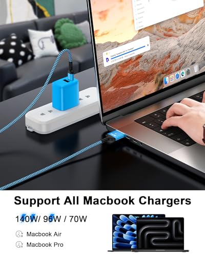 140 W Magnetic USB-C to Mag Safe 3 Charger for Mac Book Pro & Air – 6 Feet Long Fast Charging Cable for Enhanced Performance and Compatibility – Ideal for 16/14 Inch Mac Book Pro and 15/13 Inch Mac Book Air – Durable, Reliable Power Solution for On-the-Go Users