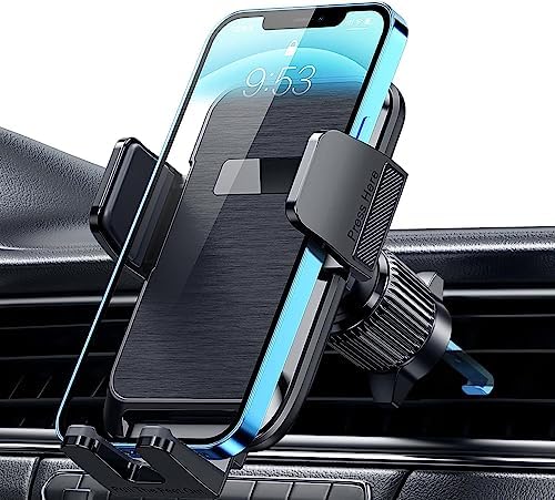 Qifutan Premium Anti-Shake Car Phone Holder with Long Arm Design – Universal Dashboard & Windshield Mount for All Smartphones, Enhanced Stability & Safety for Hands-Free Driving, Black