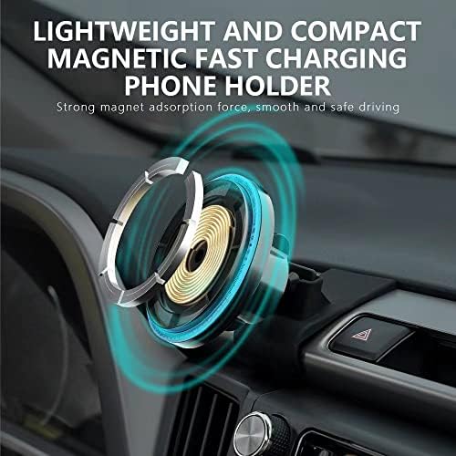 Magnetic Wireless Car Charger for Toyota RAV4 (2013-2018) | 15 W Fast Charging Air Vent Mount | i Phone 14/13/12 Compatible with Mag-Safe Cases | Secure Magnetic Phone Holder for Effortless Navigation and Charging