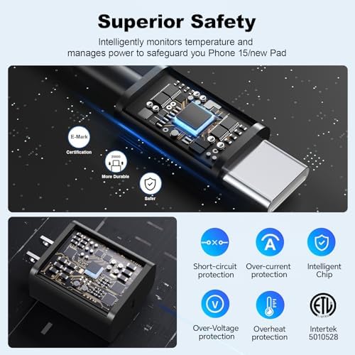 Ultimate Fast Charging Kit for i Phone 16 & Samsung Galaxy – 10 FT USB-C Charger Cable with High-Speed Type C Block – Universal Compatibility for i Phone 16/15/Plus/Pro/Pro Max & Samsung S24/S23/S22/S21 – Reliable, Durable, and Efficient Charging Solution for All Your Devices