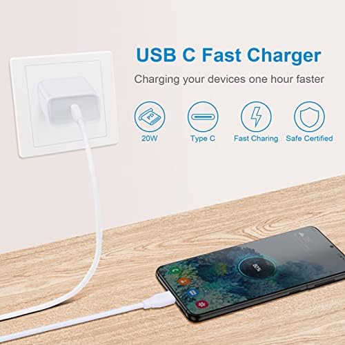 20 W USB-C Fast Charger 3-Pack – High-Speed Wall Plug Adapter for i Phone 16 Series & Google Pixel 9 – Efficient Power Delivery with Enhanced Safety Features – Portable & Durable Charging Solution for Home & On-the-Go Use