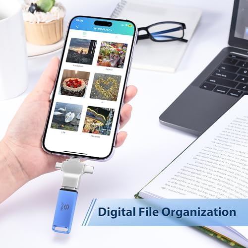 Ultimate 512 GB Photo Storage Stick – Effortless Auto Backup Flash Drive for i Phone & i Pad – High-Speed External Storage Solution for All Devices – Safeguard Your Memories with Compact Design and Enhanced Compatibility