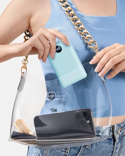 Ultra-Slim 10,000 m Ah Mini Power Bank with Built-in Cables – 22.5 W Fast Charging USB-C Battery Pack for i Phone 16/15/14 and Samsung Galaxy 24/23 – Essential Travel Charger for On-the-Go Power Needs