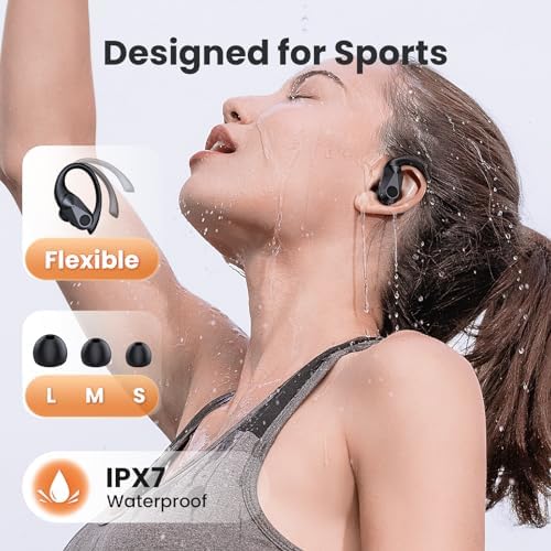 FOYCOY Wireless Earbuds – 90-Hour Playtime & Advanced Noise Cancellation for Ultimate Sound Clarity – IPX7 Waterproof Design for Active Lifestyles – LED Battery Indicator & Enhanced Stereo Bass for Immersive Audio – Perfect Bluetooth Earbuds for Fitness Enthusiasts & Everyday Use