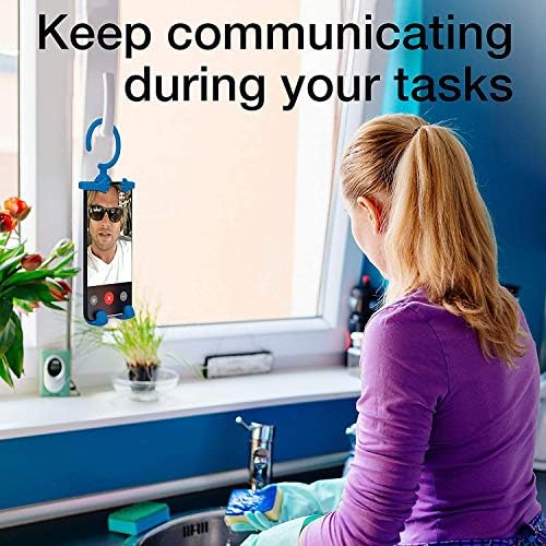 Ultimate Bondi Plus Flex Adjustable Phone Holder & Stand – Flexible Silicone Mount for Cars, Bikes & Desks – Compatible with Large Smartphones up to 6.75″ – Perfect for i Phone Xs, XR, 11, SE & Samsung Galaxy S10, S20 – Convenient Hands-Free Navigation & Streaming – Durable, Lightweight Design in Blue