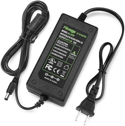 High-Performance 24 V 3 A Power Supply Adapter – Universal AC to DC Converter for LED Lighting & CCTV Systems, Dual Plug Compatibility (5.5 x 2.5 mm & 5.5 x 2.1 mm) – Reliable Switching Transformer with Safety Features for Optimal Device Functionality and Longevity