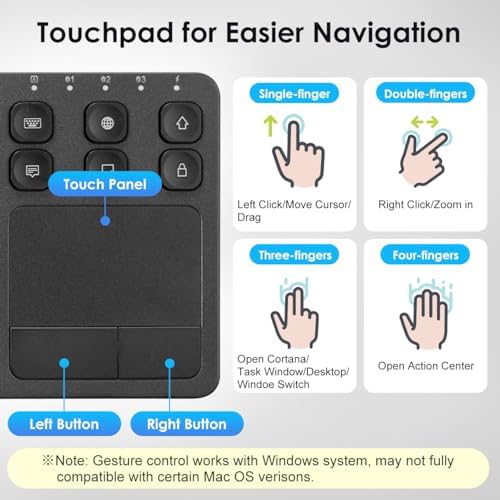 Transform Your Workspace with the SANWA Multi-Device Bluetooth Keyboard & Touchpad – Rechargeable Wireless Keypad for Seamless Mac, Windows & Tablet Use, Sleek White Design for Modern Professionals and Students, Effortless Navigation and Enhanced Efficiency