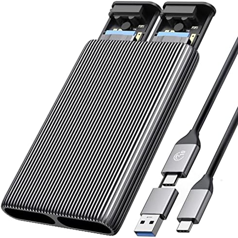 ORICO Dual M.2 NVMe SSD Docking Station – High-Speed USB 3.2 Gen2 Aluminum Adapter for PCIe M-Key & B&M Key SSDs (2230/2242/2260/2280), Tool-Free Design, Up to 4 TB Storage Capacity – Ultimate Performance & Versatility for Tech Enthusiasts