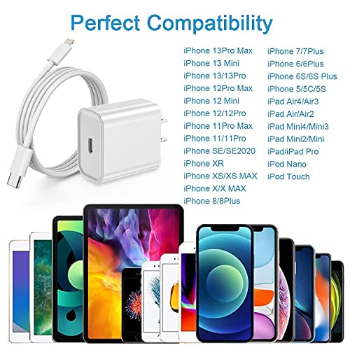 Ultra-Compact 20 W PD USB C Fast Charging Duo: Dual Wall Charger Set with High-Speed Cables for i Phone 16/15 & i Pad Compatibility – Streamlined Portability, Enhanced Safety Features, and Rapid Power Delivery for Everyday Use