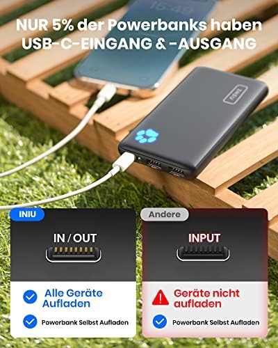 INIU Dual-Pack 10000 m Ah Portable Power Bank – Ultra-Slim USB C Charger for Fast Charging on the Go – Compatible with i Phone 16/15/14/13/12 Pro, Samsung S22/S21, Google i Pad – Lightweight Design for Maximum Portability and Enhanced Device Compatibility