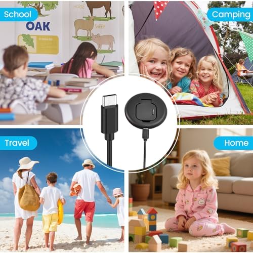 AT&T Amigo Jr Smartwatch Magnetic Charging Dock – Portable Foldable Stand with 3.12 ft Type-C Cable for Rapid Charging and Secure Smartwatch Power Solutions