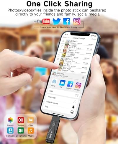 Unleash Your Digital Freedom with the SCICNCE 512 GB Flash Drive: Effortless Plug and Play Memory Stick for i Phone, i Pad, Android, and PC – Ultimate Storage Solution for Photos, Videos, and Documents in Sleek Metal Silver Design – Fast Transfers, No App Required, Perfect for On-the-Go Backup