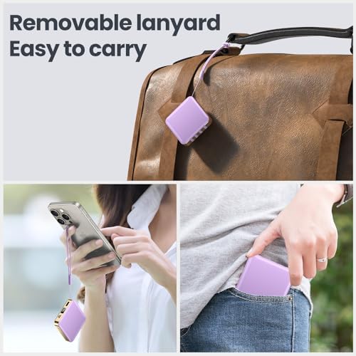 Ultra-Compact 12000 m Ah Fast Charging Power Bank with Built-in Cables – All-in-One Portable Charger for i Phone, Tablets & Samsung Devices, Featuring USB C Input/Output and LED Battery Display for Maximum Efficiency and On-the-Go Convenience