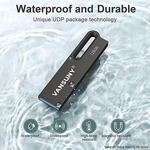 Vansuny 256 GB USB 3.0 Flash Drive – Ultra-Fast Waterproof Metal Memory Stick for Seamless Data Transfer Across All Devices, Perfect Portable Solution for Professionals & Everyday Users
