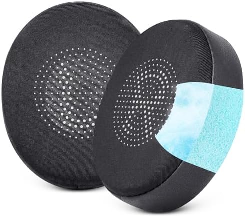 Ultimate Comfort Cooling Gel Ear Pad Replacement for Jabra Elite 45 h & Evolve2 65/40 Wireless Headphones – Premium Memory Foam Cushions for Enhanced Audio Clarity and Long-lasting Wear (Black)