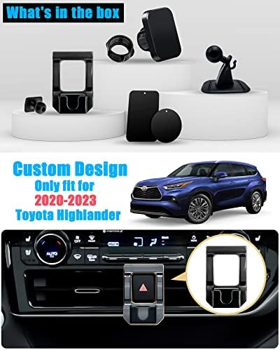 Mag Safe Magnetic Car Phone Holder for Toyota Highlander 2020-2023 | Universal Air Vent Mount for i Phone 14, 13, 12 Pro Max and All Smartphones | Enhanced Stability, Effortless Navigation, and Hands-Free Access | Premium Vehicle Accessory for Safe Driving