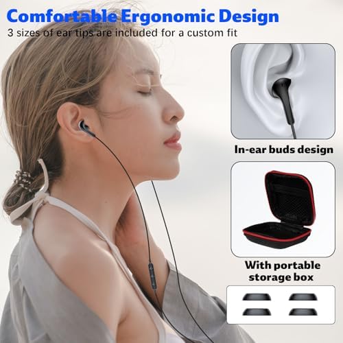Revolutionary USB C Wired Earbuds for i Phone 16 & Samsung Galaxy S25 Ultra – Superior Noise-Isolating Headphones Featuring In-Line Mic & Intuitive Volume Control – Optimized for Maximum Device Compatibility – Premium High-Fidelity Sound for Music Lovers & Professionals – Featherlight Ergonomic Design for Ultimate Comfort During Extended Use