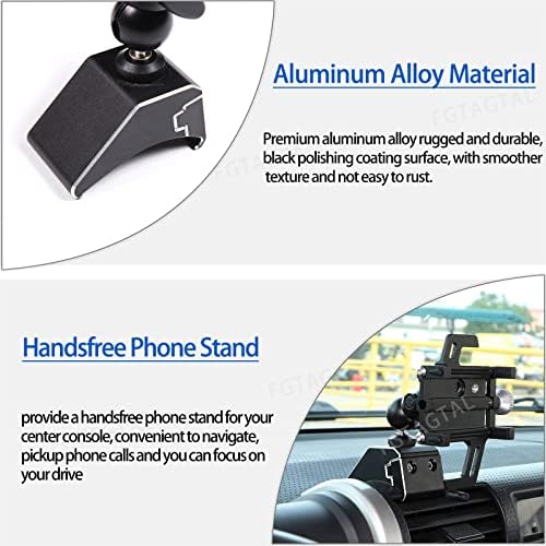 Toyota FJ Cruiser Phone Mount 2007-2021 | Air Vent Smartphone Holder for Hands-Free Driving | Durable Center Console Cradle | Safe Navigation & Communication Accessory | Enhance Your Driving Experience with Optimal Visibility and Secure Fit