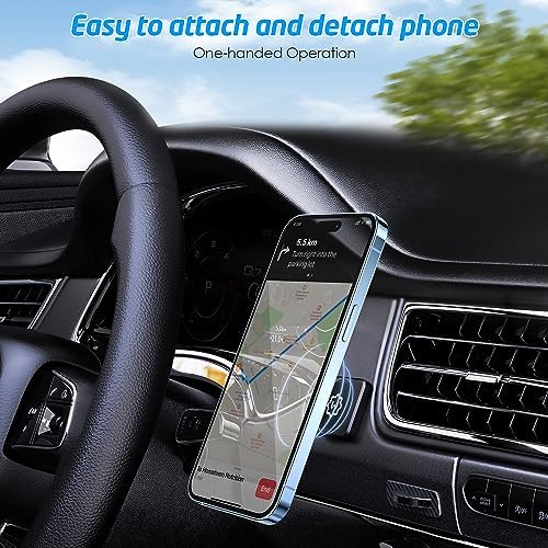 Sleek Wix Gear Magnetic Dashboard Phone Mount – Extra Slim Universal Holder for Cell Phones & Mini Tablets with Swift-Snap Technology for Effortless Access and Enhanced Driving Safety