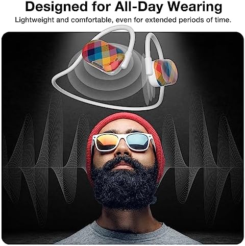 Purity Air Open Ear Headphones – Advanced True Air Conduction Wireless Bluetooth Earbuds with Dual Mic for Clear Calls – Ergonomic, Sweat-Resistant Design for Active Lifestyles – Compatible with i Phone & Android – Ultimate Comfort and Audio Awareness