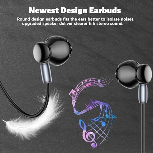 Premium USB C Noise-Canceling Earbuds with Microphone – Advanced In-Ear Headphones for i Pad A16, Galaxy Z Flip 7, Fold 6, S25, i Phone 16 Pro Max, Pixel 9 – Tangle-Resistant Magnetic Design for Exceptional Sound Clarity & Comfort – Ideal for Audiophiles Using i Phone & Android Devices