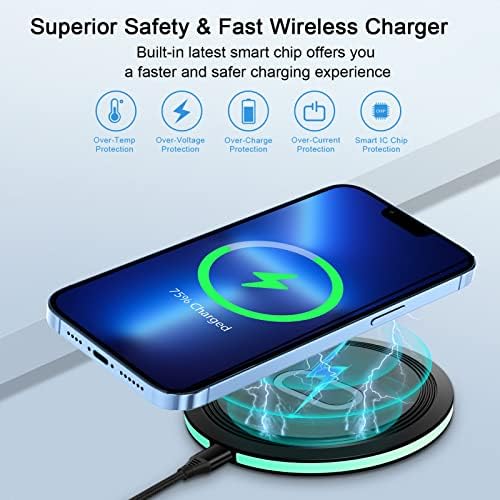 15 W Fast Wireless Charger Pad for Google Pixel 9 & Samsung Galaxy S25 | Universal Compatibility & Rapid Power Boost | Sleek Anti-Slip Design for Home & Office | Essential Wireless Charging Station for Modern Devices