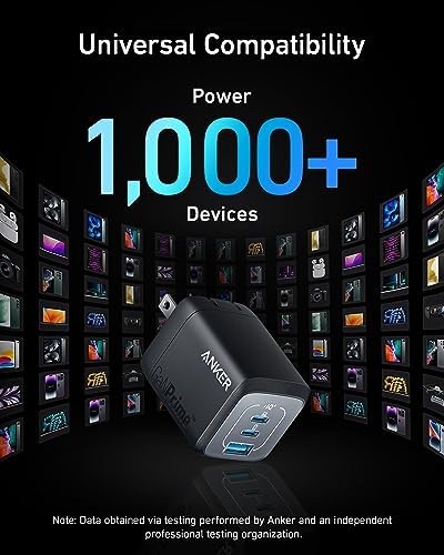 Anker Prime 67 W Ga N USB-C Charger – Ultra-Fast 3-Port Wall Adapter for Mac Book Pro, i Pad Pro, i Phone 16/15/Pro, Galaxy S25/S24, Note20 & More – Compact Design for Multi-Device Charging with Enhanced Efficiency and Compatibility