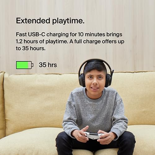 Belkin Sound Form Inspire Kids Wireless Over-Ear Headphones – Safe Listening with 85 d B Volume Limit, 35-Hour Battery Life, and Built-In Microphone – Ideal for Online Learning, Travel, and Fun – Trendy Lavender Compatible with i Phone, i Pad, Galaxy & More