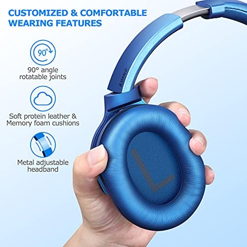 Unleash Immersive Sound Quality with ZIHNIC Rose Gold Bluetooth Headphones – 40-Hour Battery Life, Superior Noise Cancelling, and Plush Earpads for Ultimate Comfort – Perfect for Travel, Daily Commutes, and Home Listening – Seamless Device Pairing for Effortless Enjoyment