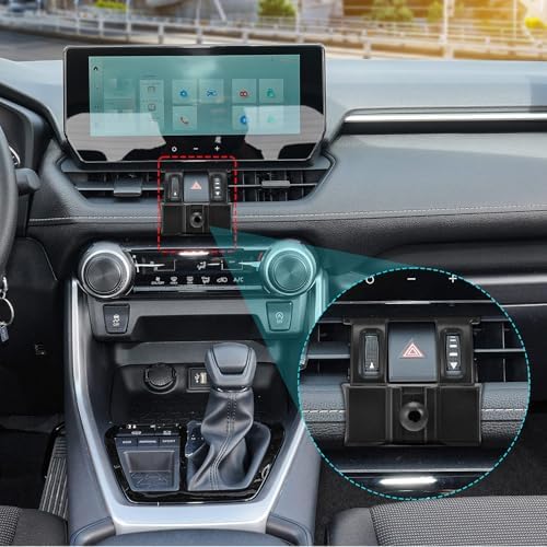 Premium 360° Adjustable Car Cell Phone Holder Mount for Toyota RAV4 (2019-2024) – Perfect Fit for XLE, Adventure, TRD Off-Road, Limited & Hybrid XSE Models – Essential Smartphone Accessory for Hands-Free Navigation & Safety – Easy Tool-Free Installation & Sturdy Design for Secure Use on Bumpy Roads – Elevate Your Driving Experience with Enhanced Compatibility & Sleek Aesthetics