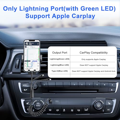 Versatile 5-in-1 Coiled Charging Cable – MFi Certified USB A/USB C to Lightning, Type-C & Micro USB – Tangle-Free Design for Car & Home – Fast 2.4 A Charging Speed for Seamless Data Transfer & Compatibility with Apple Devices – Ideal for Professionals & Families