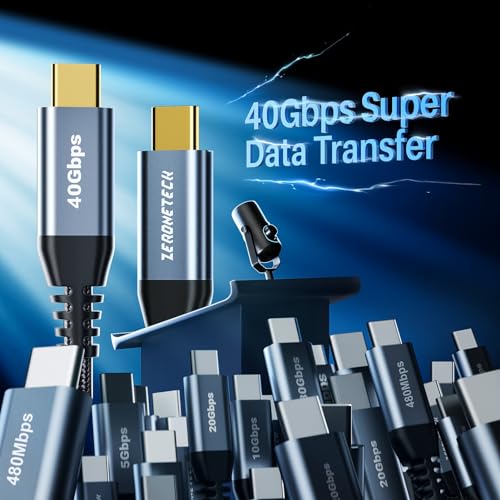 (3-Pack 5FT) 40Gbps USB C for Thunderbolt 4 Cable, [8K@60Hz/Dual 4K@60Hz] USB C Monitor Cable, 40Gbps Data Transfer, USBC Video Cord, 240W Charging for iPhone 16,Samsung,MacBook,iPad,Lenovo,SSD,KYY – Enhanced Compatibility and Speed