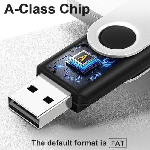 Maximize Your Data Storage with the 10-Pack 8 GB USB Flash Drives – Swivel Design for Easy Access and Enhanced Compatibility, Ideal for Personal and Professional Use, Fast USB 2.0 Transfer Speeds, Perfect for Backups and File Sharing