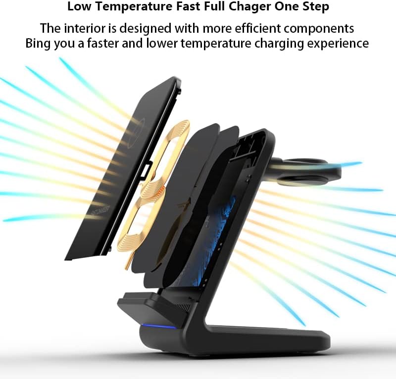 Ultimate 3-in-1 Fast Charging Hub for Apple Devices – Streamlined Power Station for i Phone 15/14/13/12/11/Pro/Max/XS/XR/X Pro Max, Apple Watch Series 7/6/5/4/3/2/SE, and Air Pods 3/2/Pro – Compact, Stylish Multi-Device Charger for Home and Office Use, Rapid Charging Efficiency, Clutter-Free Design, Reliable and Durable Charging Solution