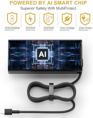 High-Efficiency 65 W Dell Latitude Charger HA65 NM190 with USB-C Connector & Power Cord – Rapid Charge for Latitude Models 5400, 5410, 5420, 5430, 5440, 5450, 7400, 7410, 7420, 7430, 7440, 7450 – Enhanced Safety Features & 30-Day Money-Back Guarantee – Perfect for Reliable Laptop Power Solutions