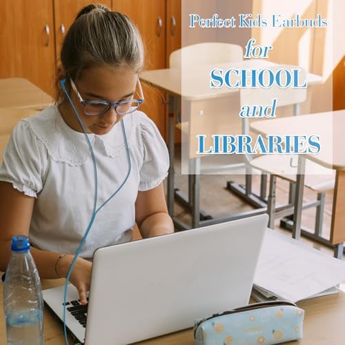 Kanayu 100-Pack Kids Earbuds – Premium Classroom Headphones with 3.5 mm Compatibility, Individually Packaged for Hygiene, Ideal for Students and Teens, Durable Black and White Design for Enhanced Learning Experiences