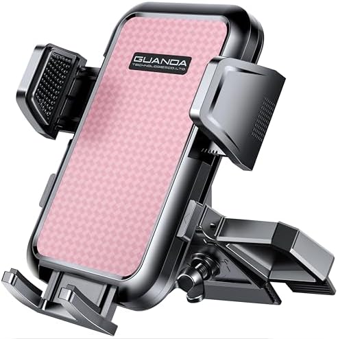 Universal CD Slot Car Phone Mount by GUANDA TECHNOLOGIES – Premium Adjustable Anti-Slip Holder for i Phone & Android Devices with Versatile Air Vent Clip for Safe Navigation and Enhanced Accessibility