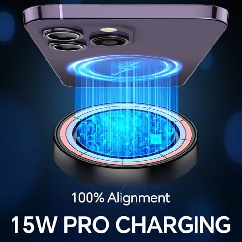 Kaistyle Mag Safe Car Charger Mount – Ultimate Magnetic Wireless Charging Solution for i Phone 16, 15, 14, 13, 12 – Dual Dashboard & Vent Compatibility, Enhanced Magnet Strength for Secure Device Hold, Fast Charging Efficiency, Sleek Design for Modern Cars, Perfect for Mag Safe Cases – Elevate Your Driving Experience with Hassle-Free Navigation and Power