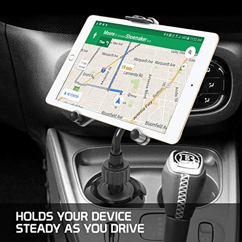 Revolutionary Car Cup Holder Phone Mount with Integrated Snack Tray – Ultimate Compatibility for i Phone, Samsung Galaxy, LG, Moto & Google Pixel – Hands-Free Convenience & 360-Degree Rotation for Safe Driving Enjoyment