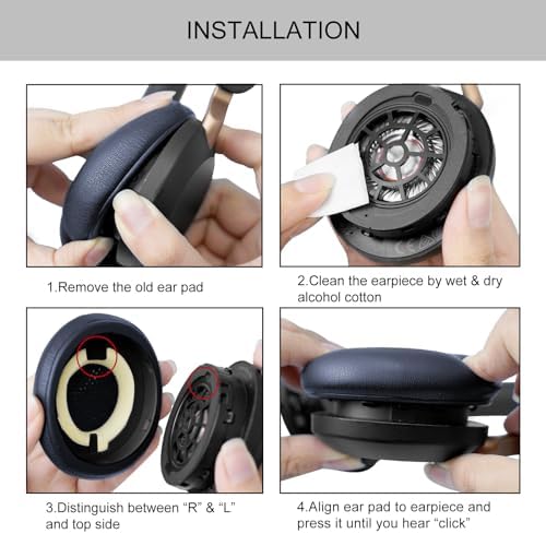 Ultimate Comfort Cooling Gel Ear Pad Replacement for Jabra Elite 45 h & Evolve2 65/40 Wireless Headphones – Premium Memory Foam Cushions for Enhanced Audio Clarity and Long-lasting Wear (Black)