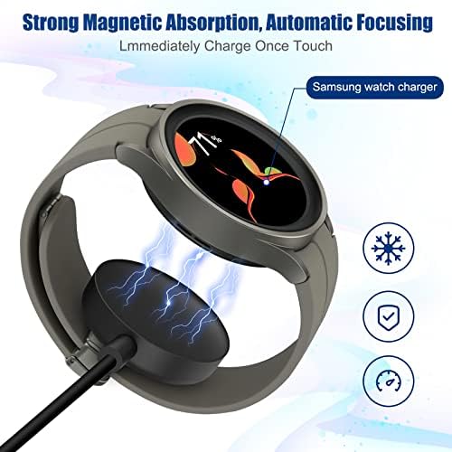 Revolutionary 2-in-1 Samsung Fast Charger: 25 W USB-C Power Hub for Galaxy Watch 7/6/5 Series & S24/S23/S22 Smartphones – Optimal Efficiency with 5 ft Cable for Effortless Charging on the Go