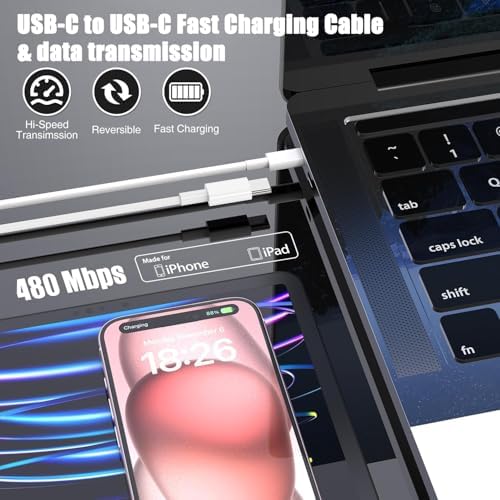 High-Speed USB C Dual Port Charger Block – 2-Pack Type C Wall Charger for i Phone 16/15/14/13/12/11 & i Pad – Fast Charging, Compact Design, Universal Compatibility, Built-in Safety Features for Efficient Power Delivery