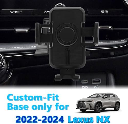 WAAPAK Car Phone Holder Mount for Lexus NX (2015-2025) – Premium Smartphone Cradle with Enhanced Stability, Tool-Free Installation, and Adjustable Viewing Angles for i Phone & Thick Cases – Perfect Auto Accessory for Safe Navigation and Hands-Free Calls