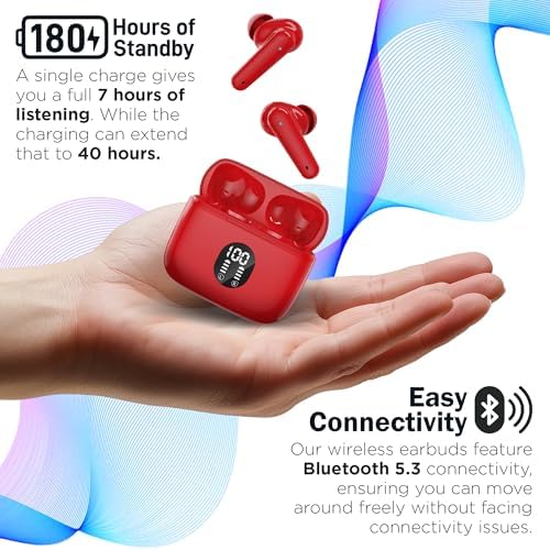Elevate Your Audio Experience with My Joy Classic Wireless Earbuds – Stylish Van Gogh-Inspired Design, Dual Microphones for Crystal-Clear Calls, IPX5 Sweatproof for Active Lifestyles, Enjoy Up to 7 Hours of Playtime, Noise-Reducing Technology, Effortless Wireless Charging and Enhanced Compatibility for Seamless Device Connection