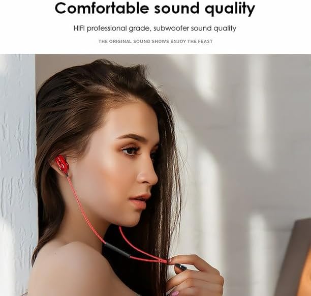 Premium Wired Earphones with Microphone for Active Lifestyles – Noise Cancelling In-Ear Headphones with Deep Bass Stereo Sound for Workouts, Gaming, and Clear Calls (Black) – Versatile Compatibility and Ergonomic Comfort